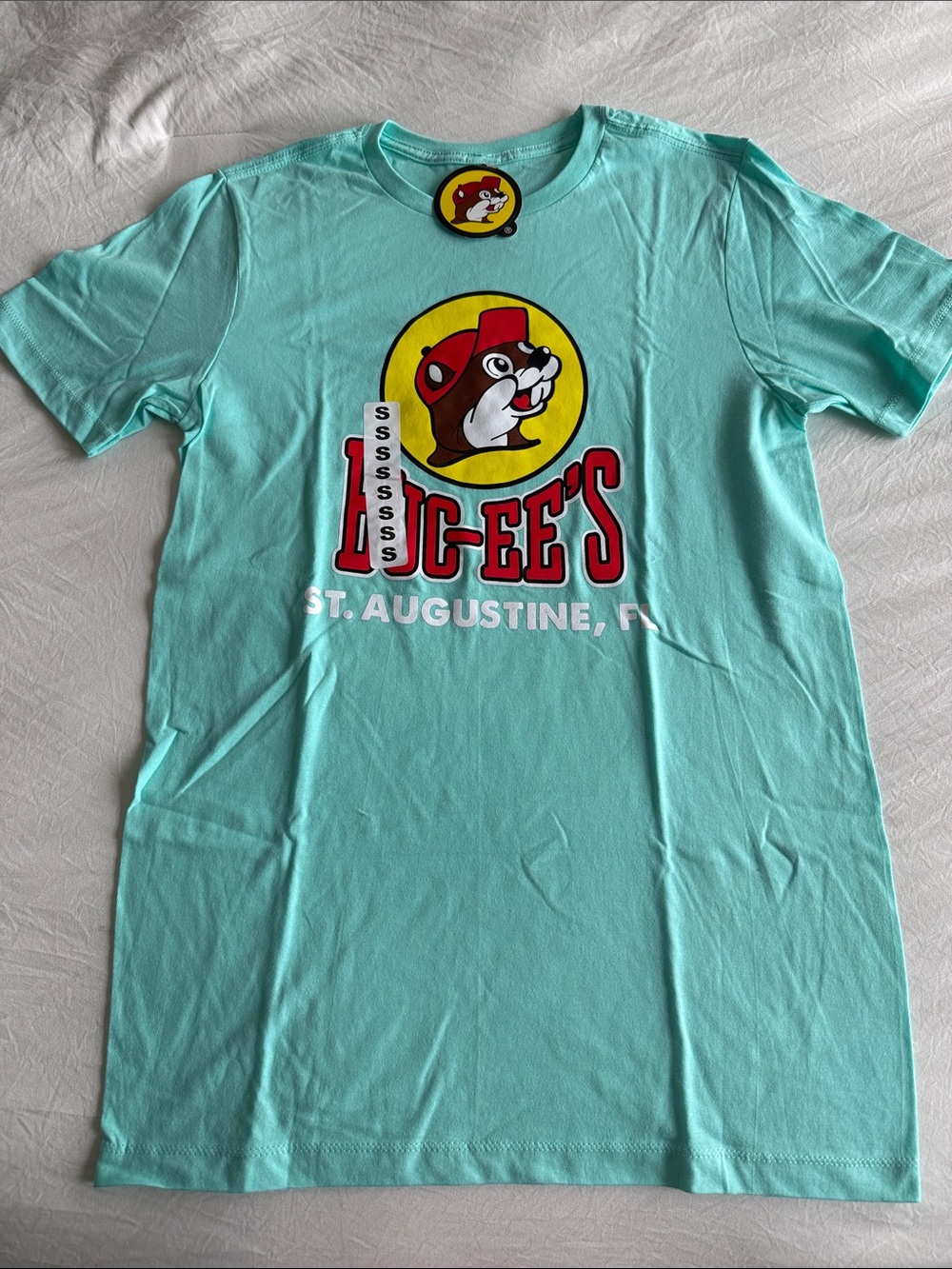 Buc-ee's St. Augustine Women's Short Sleeve Logo Tee - Light Teal